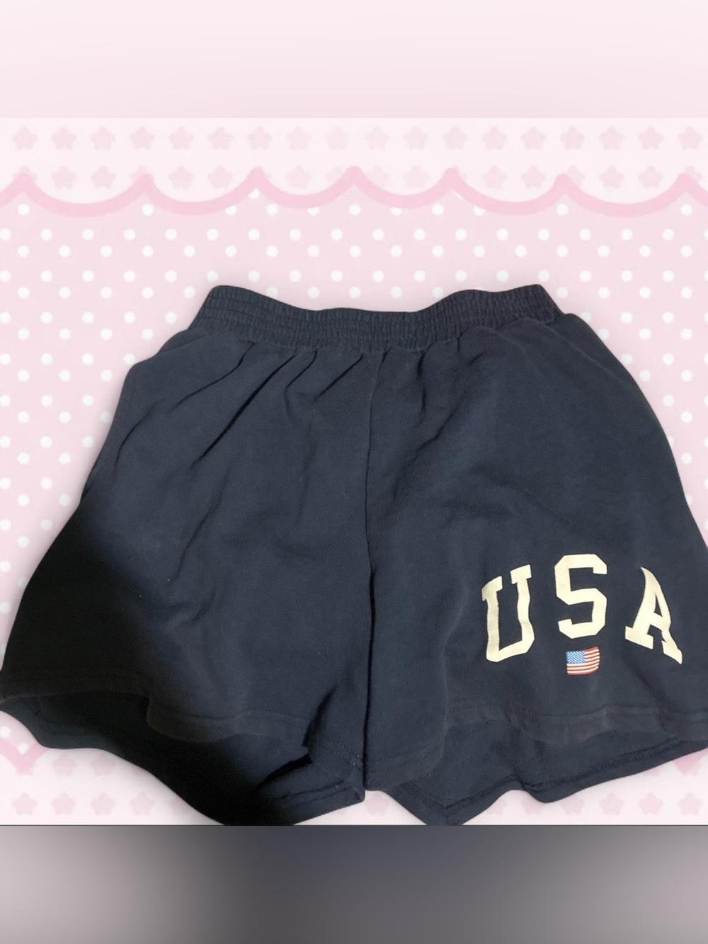 Mighty Fine Black USA Athletic Shorts